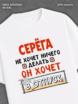 Футболка мужская именная Серега