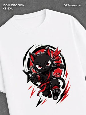 Футболка Кот нок ниндзя