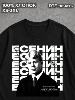 Футболка Сергей Есенин заметался пожар