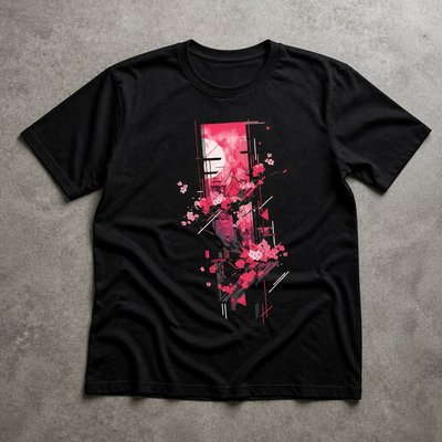 Футболка с сакурой y2k 1 шт flat_lay