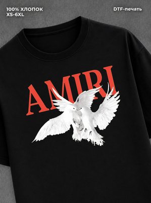 Футболка Футболка с голубями с надписью Amiri