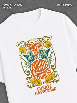 Футболка create happiness