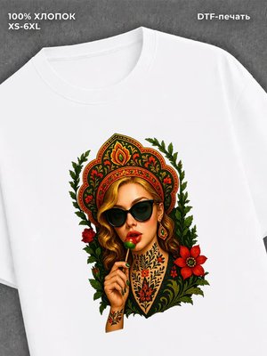 Футболка на спине Славянская Дива