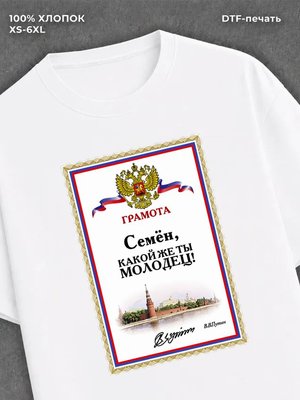 Футболка мужская именная Семен