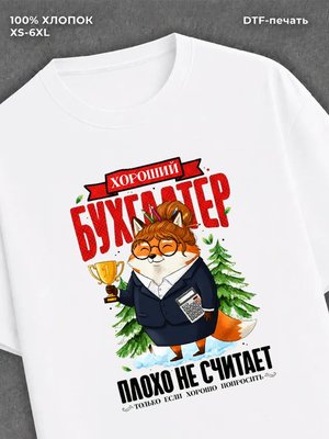 Футболка прикольным принтом Бухгалтер