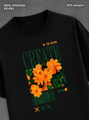 Футболка y2k Цветы pinterest black