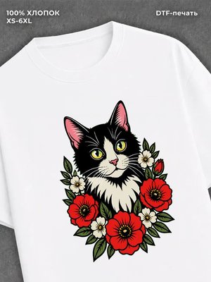 Футболка кот