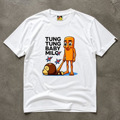 Футболка Bape A Bathing Ape x Tung Tung Baby Milo