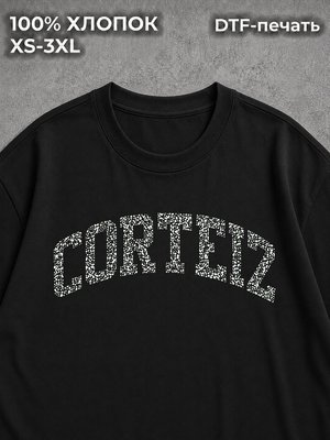 Футболка Corteiz кортез хлопок принт y2k sk8 black