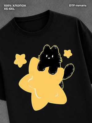 Футболка cat star