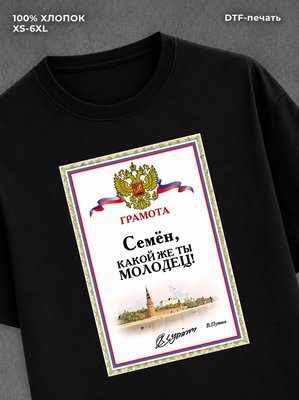 Футболка мужская именная Семен