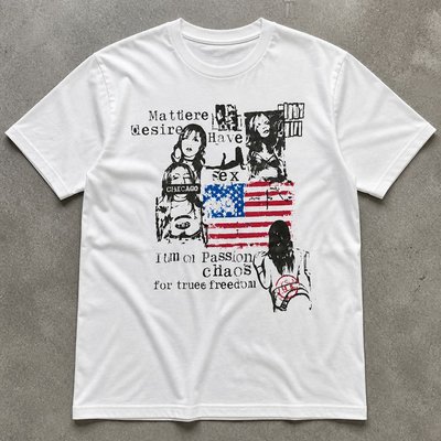 Футболка hysteric glamour type y2k usa flag tee flat_lay