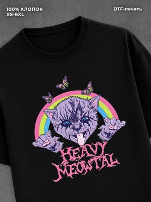 Футболка heavy meowtal