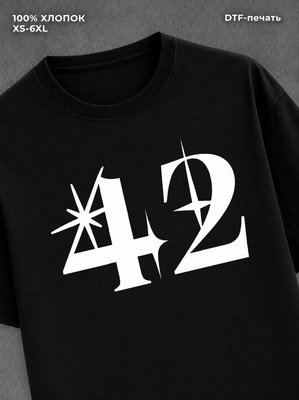 Футболка мем 42