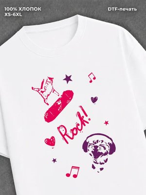 Футболка y2k Рок sk8 white