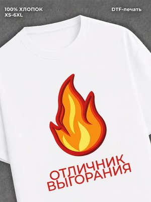 Футболка отличник выгорания