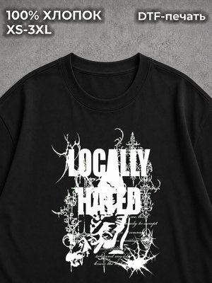 Футболка y2k pinterest дрейн готика black
