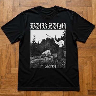 Футболка Burzum forest y2k archive type flat_lay