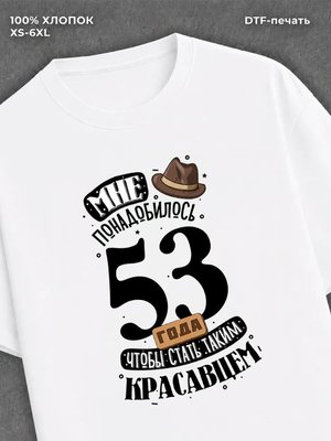 Футболка прикольная Мне понадобилось 53 года