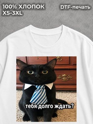 Футболка Котом мем
