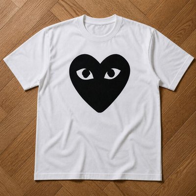 Футболка comme des garcones play cdg y2k flat_lay