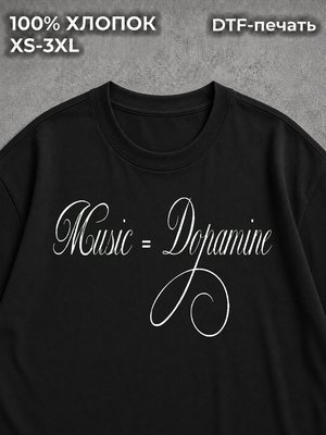 Футболка y2k Dopamine Music black