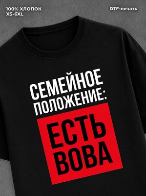 Футболка Семейное положение Вова Владимир