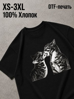 Футболка y2k котята поцелуй