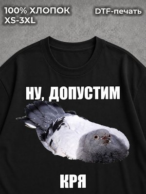Футболка мем голубь