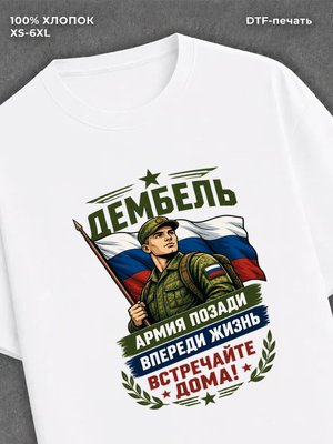Футболка дембель армия позади