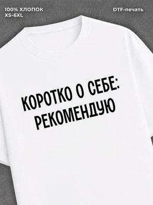 Футболка Коротко о себе Рекомендую