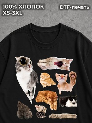 Футболка Котики сзади