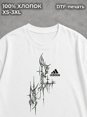 Футболка y2k адидас дрейн white