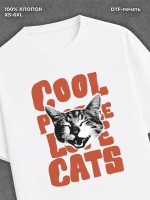 Футболка cool peace life cats