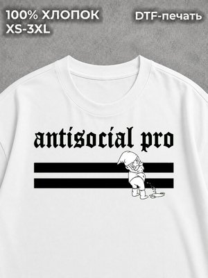 Футболка y2k Antisocial Pro