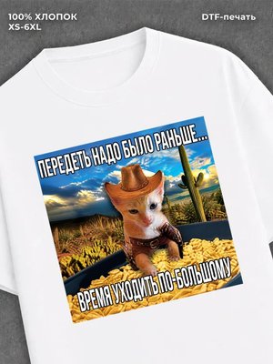 Футболка cat meme