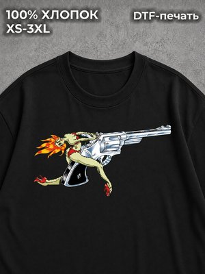 Футболка girl is a gun vivere y2k vintage archive black