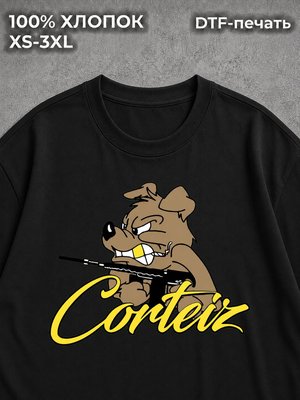 Футболка Corteiz кортез собаки y2k black