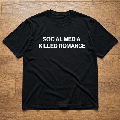 Футболка social media killed romance y2k archive