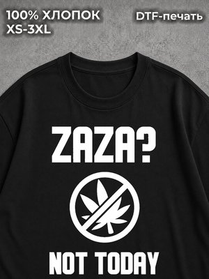 Футболка zaza not today заза y2k black
