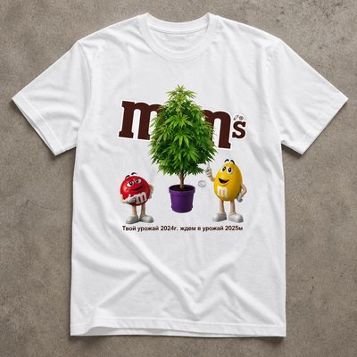 Футболка M&M s хороший урожай драже y2k flat_lay