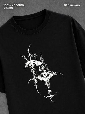 Футболка y2k глаза black