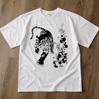 Футболка y2k white tiger archive vintage flat_lay