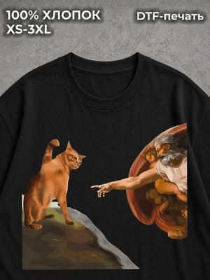 Футболка Мем с котиком