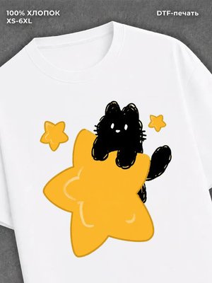 Футболка cat star