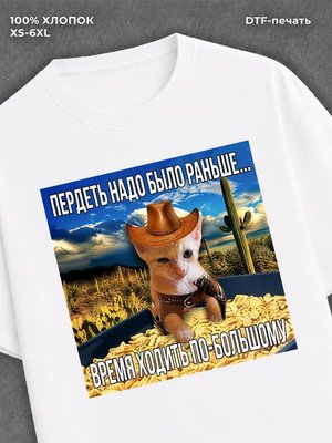 Футболка cat meme