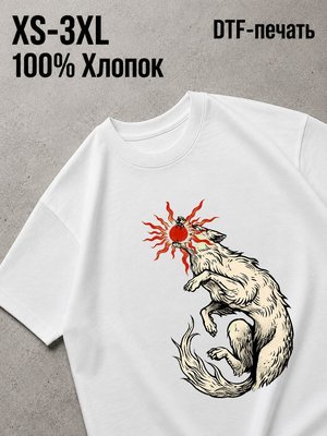 Футболка японский волк