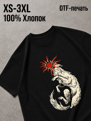 Футболка японский волк