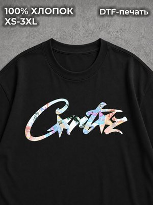 Футболка Corteiz кортез хлопок y2k sk8 archive black