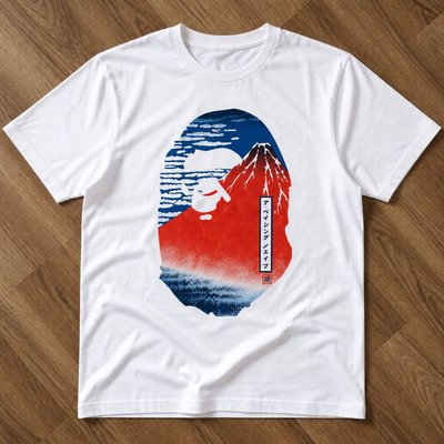Футболка Bape x Ukiyo-e Ape Head